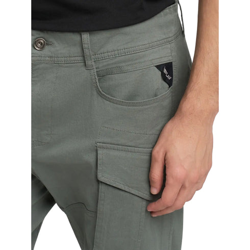 Pantalone Uomo cargo, multitasca con etichetta logo